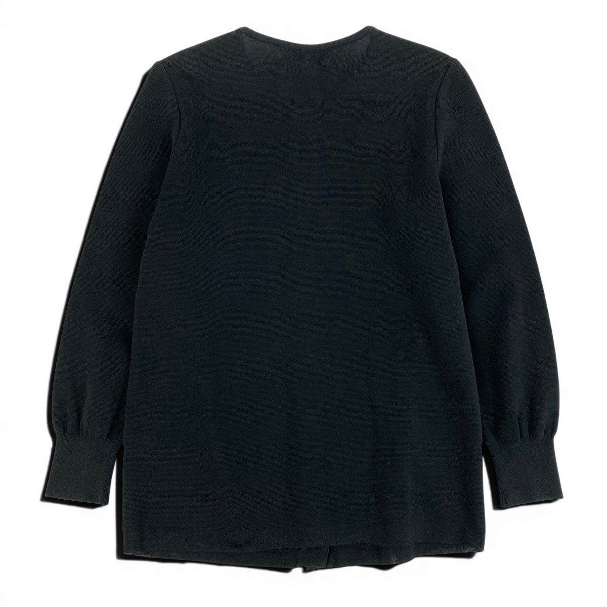 Saint Laurent YSL Cardigan Knit Jacket Gold Button M Black — view 3