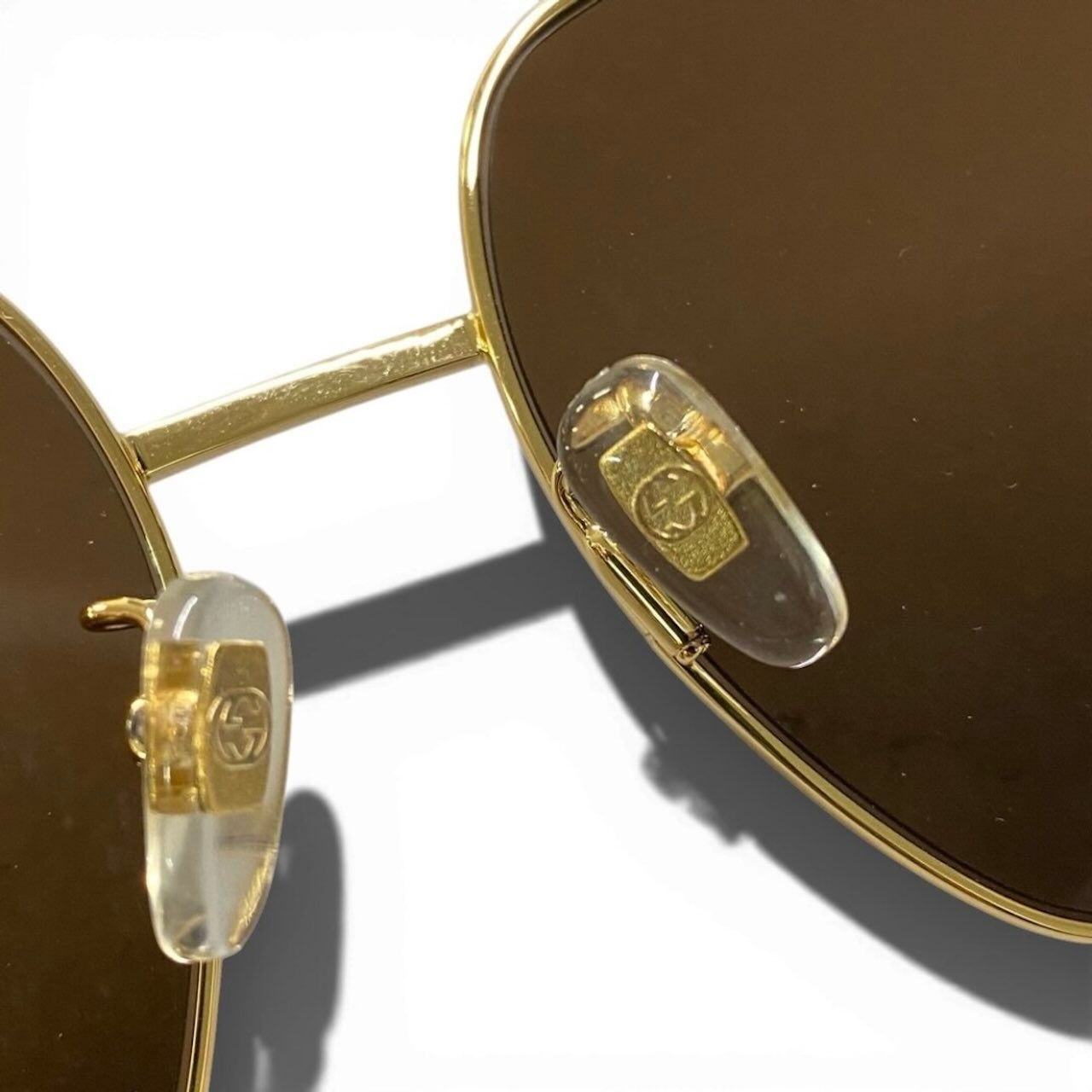 Gucci Gold Metal Sunglasses Eyewear — view 6