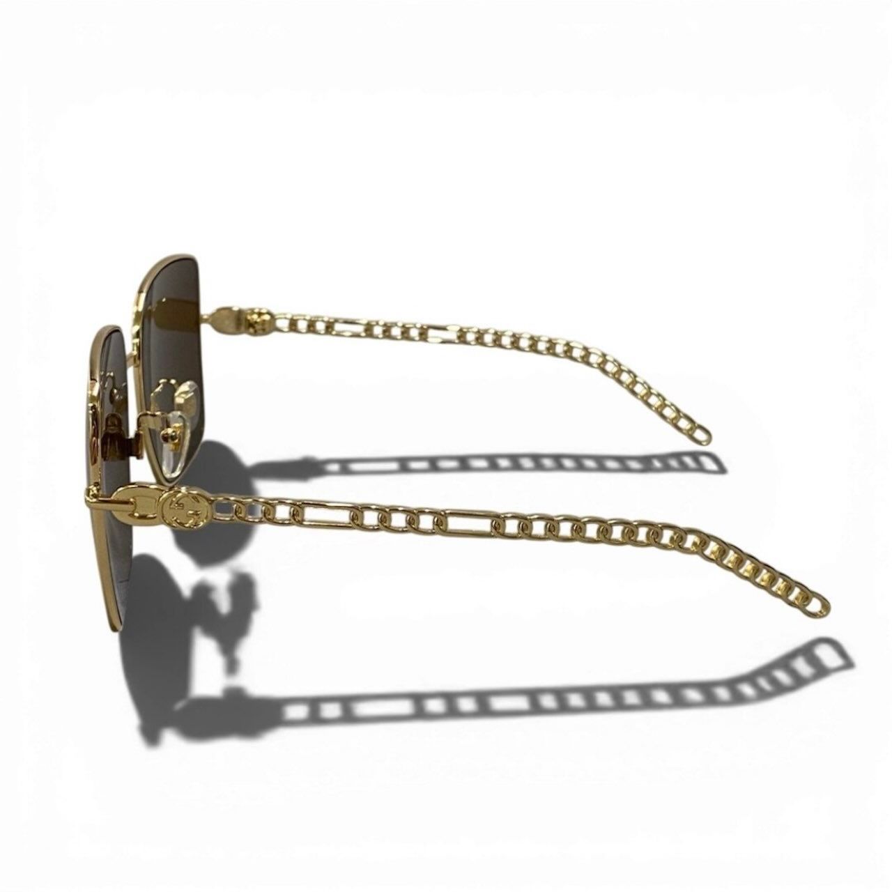 Gucci Gold Metal Sunglasses Eyewear — view 3