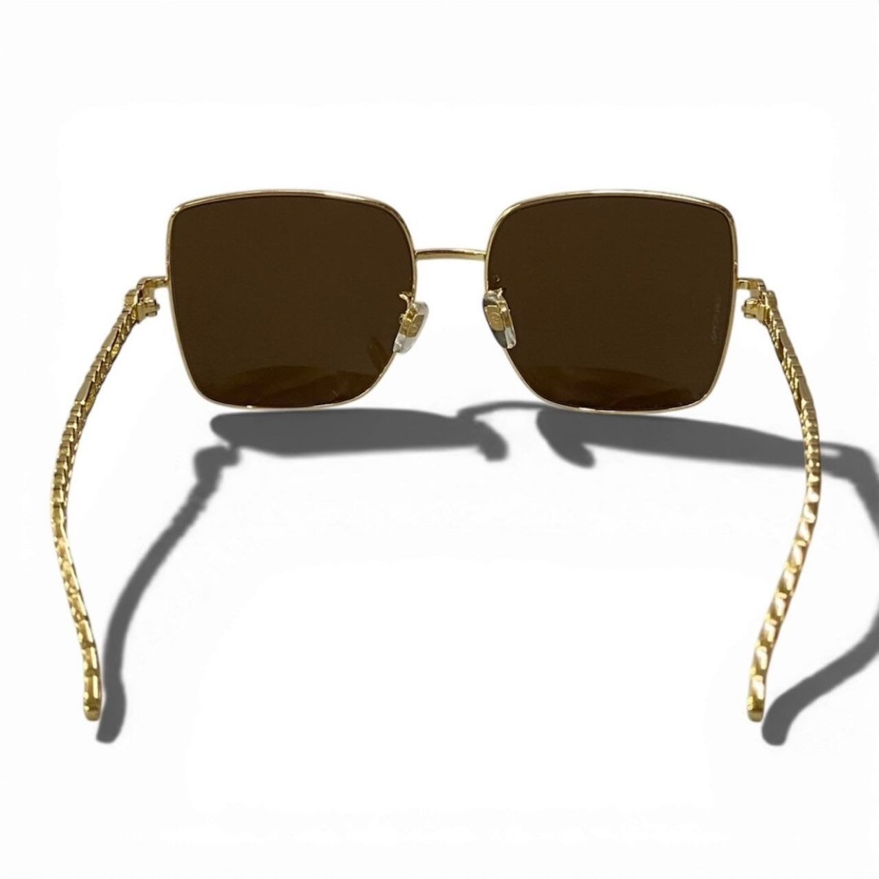 Gucci Gold Metal Sunglasses Eyewear — view 4