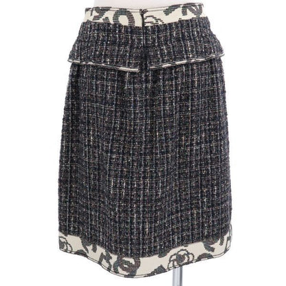Chanel Tweed Skirt Navy — view 2