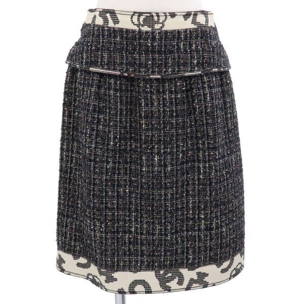 Chanel Tweed Skirt Navy