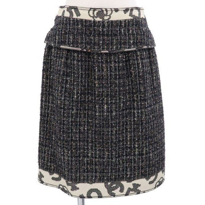 Chanel Tweed Skirt Navy