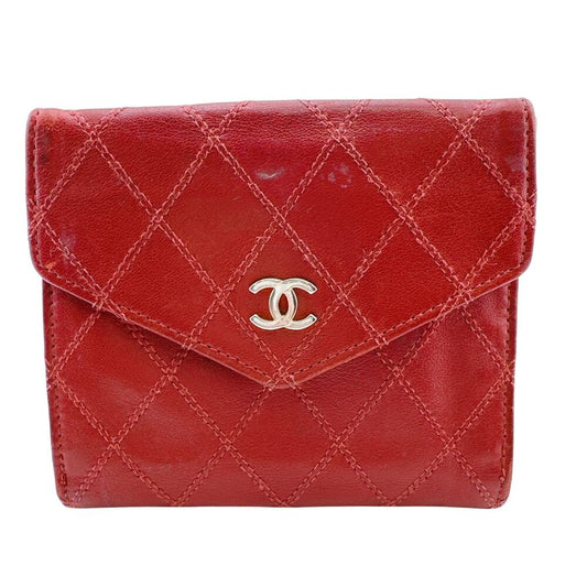 Chanel Hook Vintage Compact Wallet Bicolor CC Logo Bifold