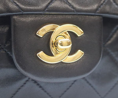 Chanel Black Lamb Gold Double Flap Quilted 23 — view 6