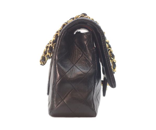 Chanel Black Lamb Gold Double Flap Quilted 25 — view 4