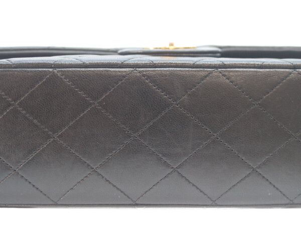 Chanel Black Lamb Gold Double Flap Quilted 25 — view 8