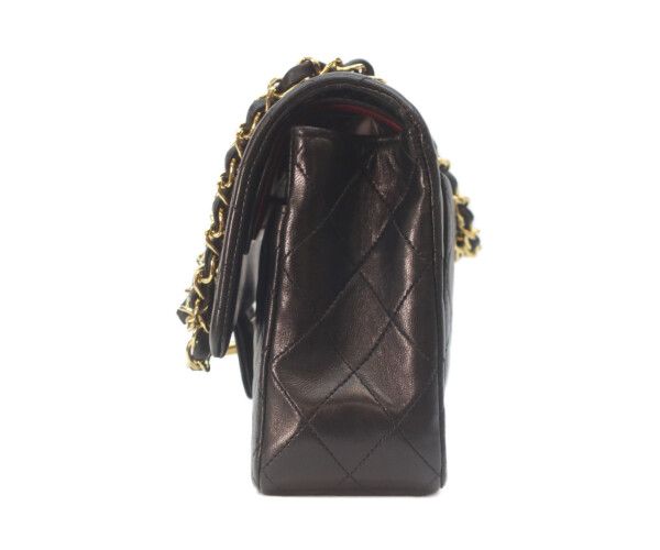 Chanel Black Lamb Gold Double Flap Quilted 25 — view 2