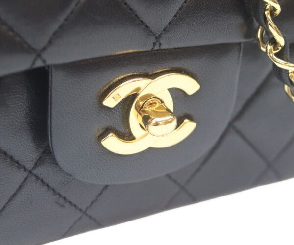 Chanel Black Lamb Gold Double Flap Quilted 25 — view 6