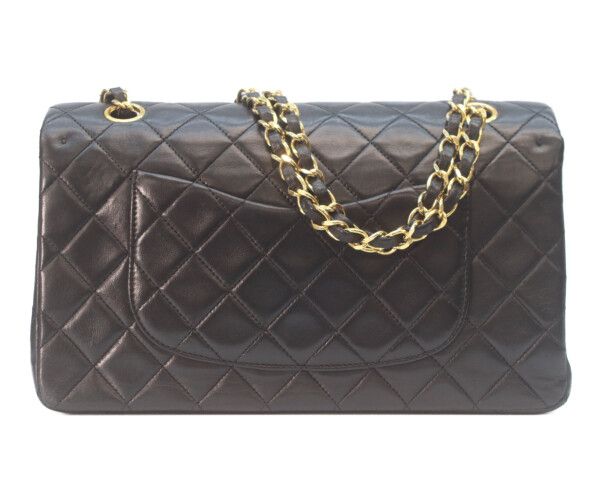 Chanel Black Lamb Gold Double Flap Quilted 25 — view 3