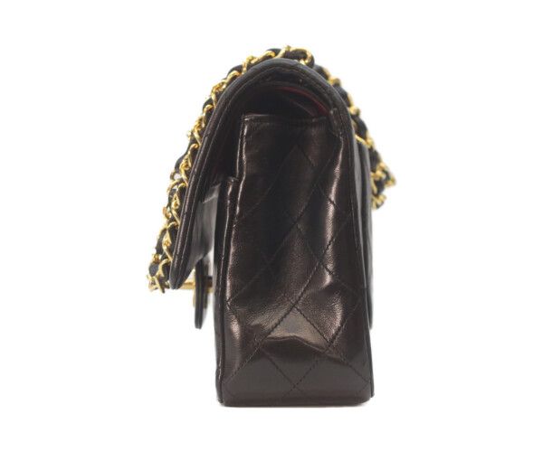 Chanel Black Lamb Gold Double Flap Quilted 25 — view 2
