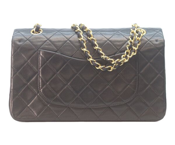 Chanel Black Lamb Gold Double Flap Quilted 25 — view 3