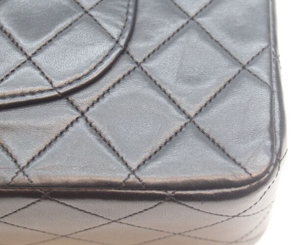 Chanel Black Lamb Gold Double Flap Quilted 25 — view 8