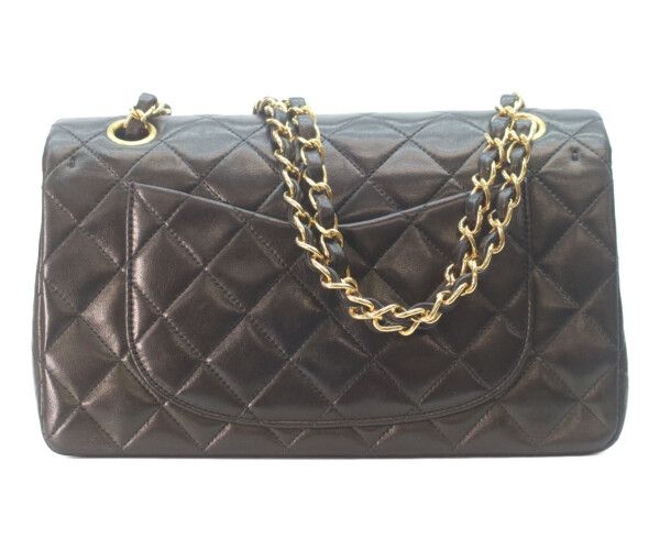 Chanel Black Lamb Gold Quilted 23 Shoulder — view 3