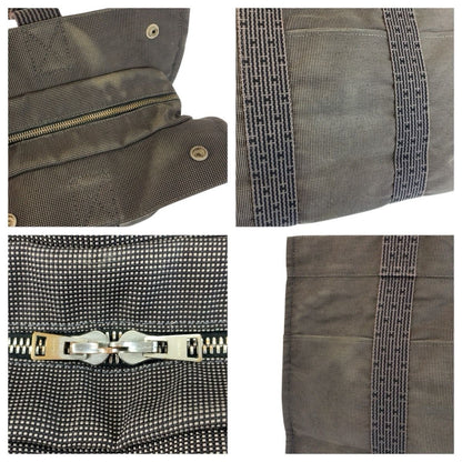 Hermes Her Line Gray Silver Polyamide Polyester Tote — view 5