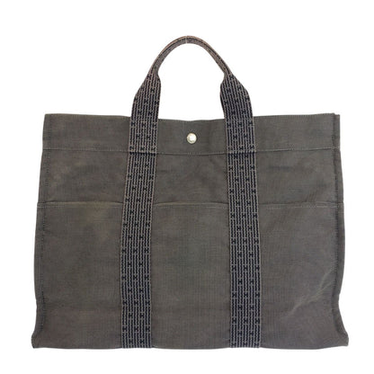 Hermes Her Line Gray Silver Polyamide Polyester Tote — view 2