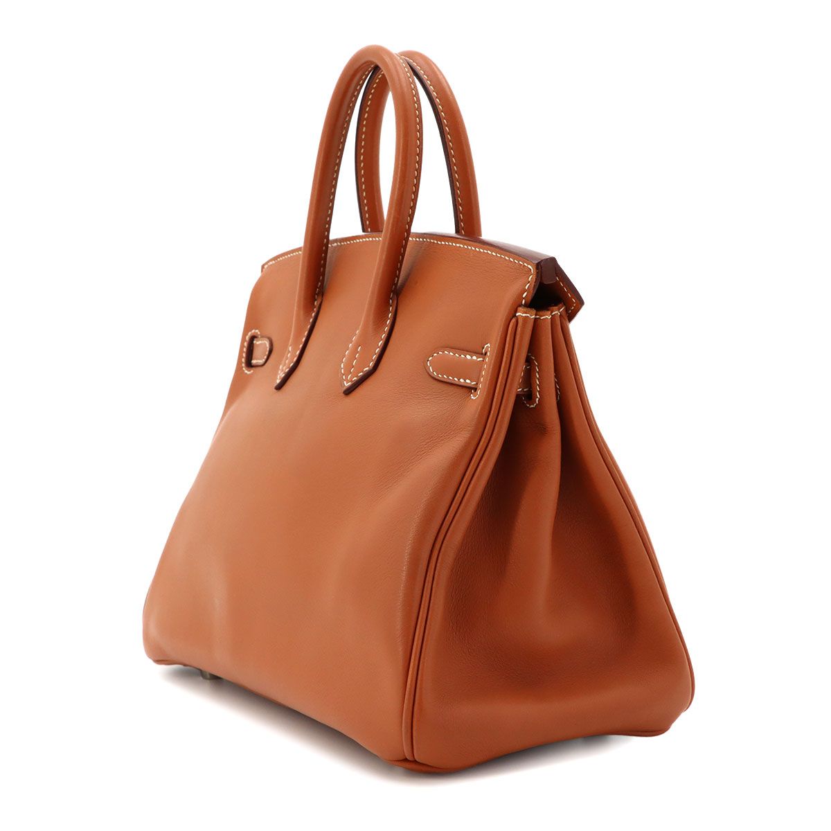 Hermes Birkin 25 Swift Gold Hand Bag Silver — view 4
