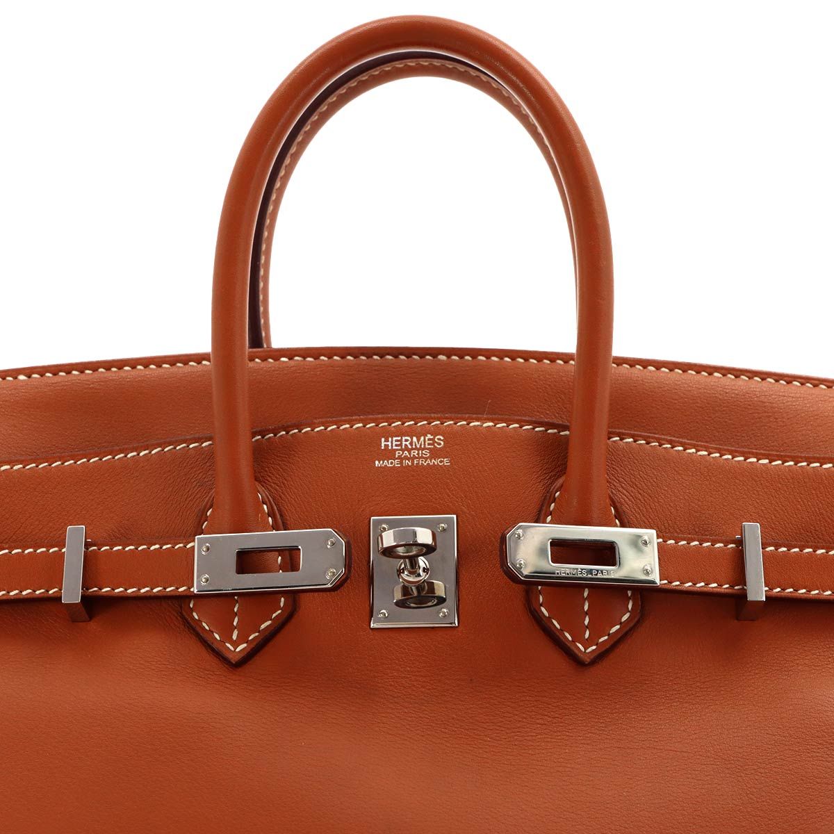 Hermes Birkin 25 Swift Gold Hand Bag Silver — view 8