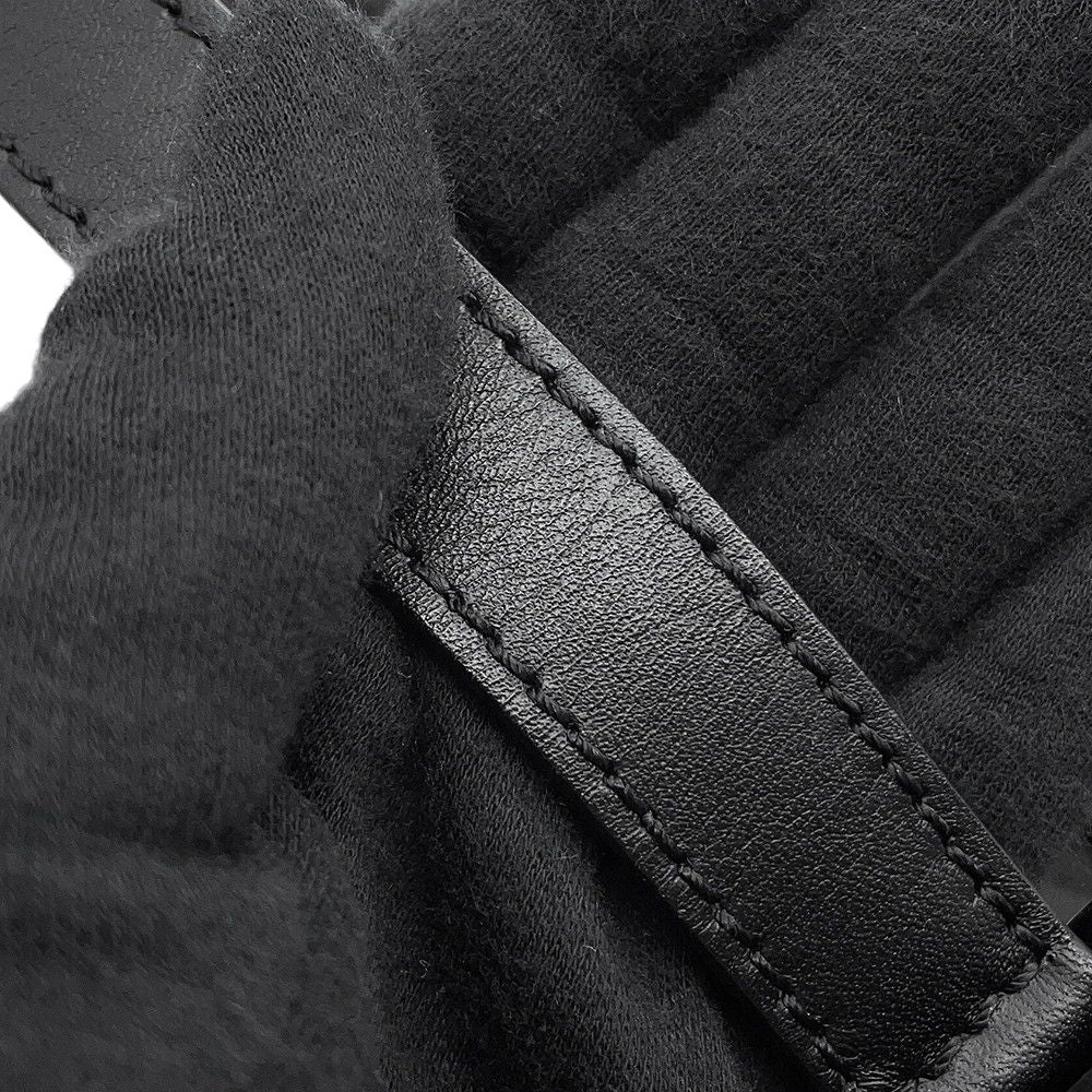 Fendi Handbag Zucchino Shoulder Canvas Leather Bag Black — view 9