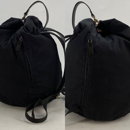 Gucci Nylon Leather Backpack Black — view 6