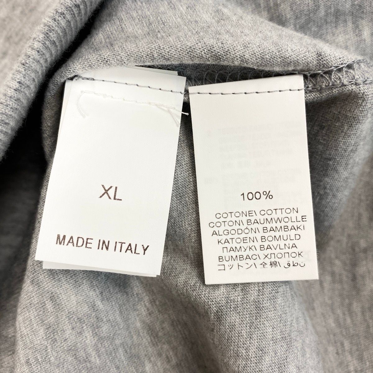 Brunello Cucinelli Gazette Ribbed Short Sleeve T-Shirt XL Gray Cotton — view 9