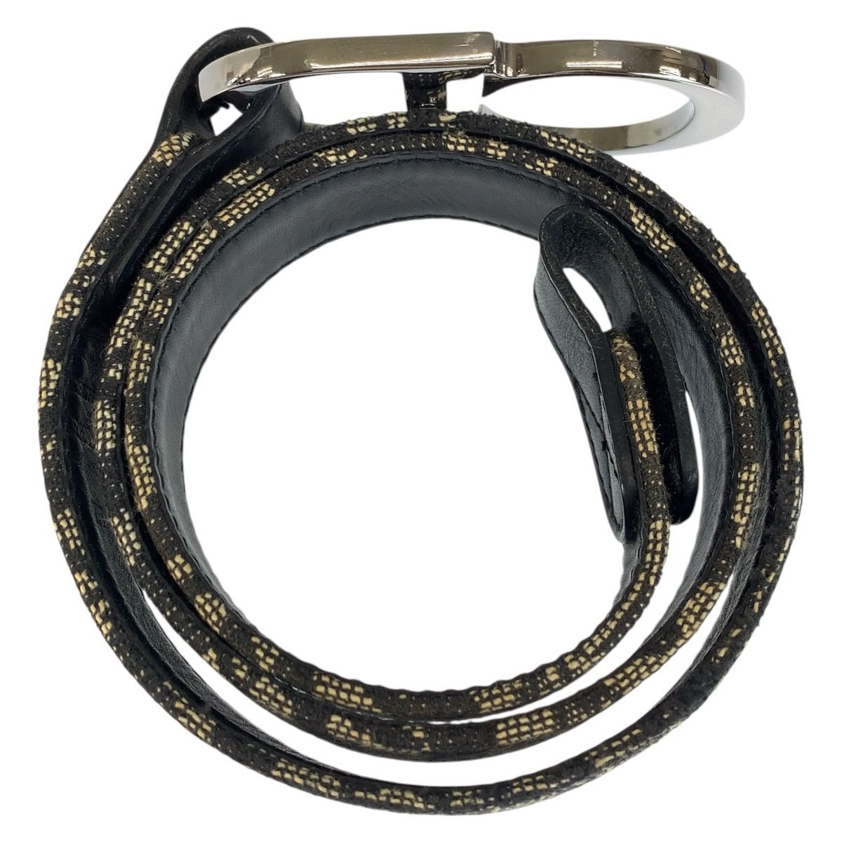 Dior Vintage Trotter 75 cm Navy Silver Canvas Belt — view 6