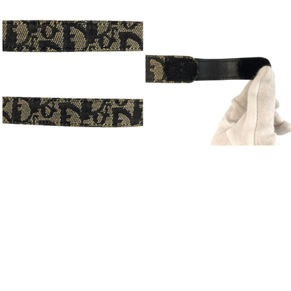 Dior Vintage Trotter 75 cm Navy Silver Canvas Belt — view 9