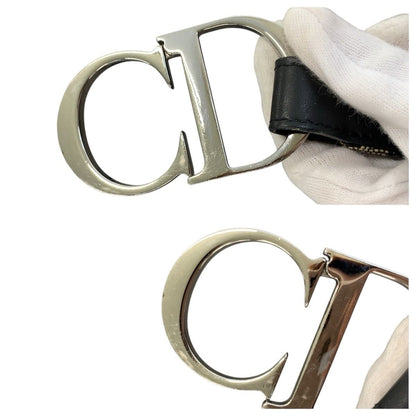 Dior Vintage Trotter 75 cm Navy Silver Canvas Belt — view 7