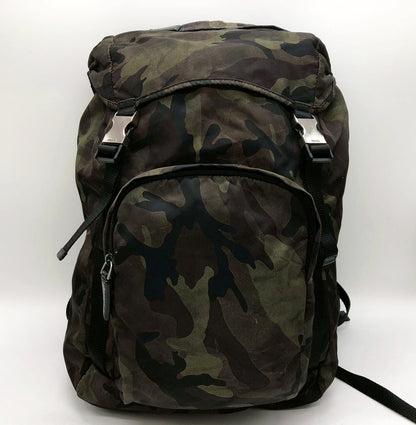 Prada Backpack Camouflage Nylon Khaki Multi