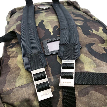 Prada Backpack Camouflage Nylon Khaki Multi — view 8