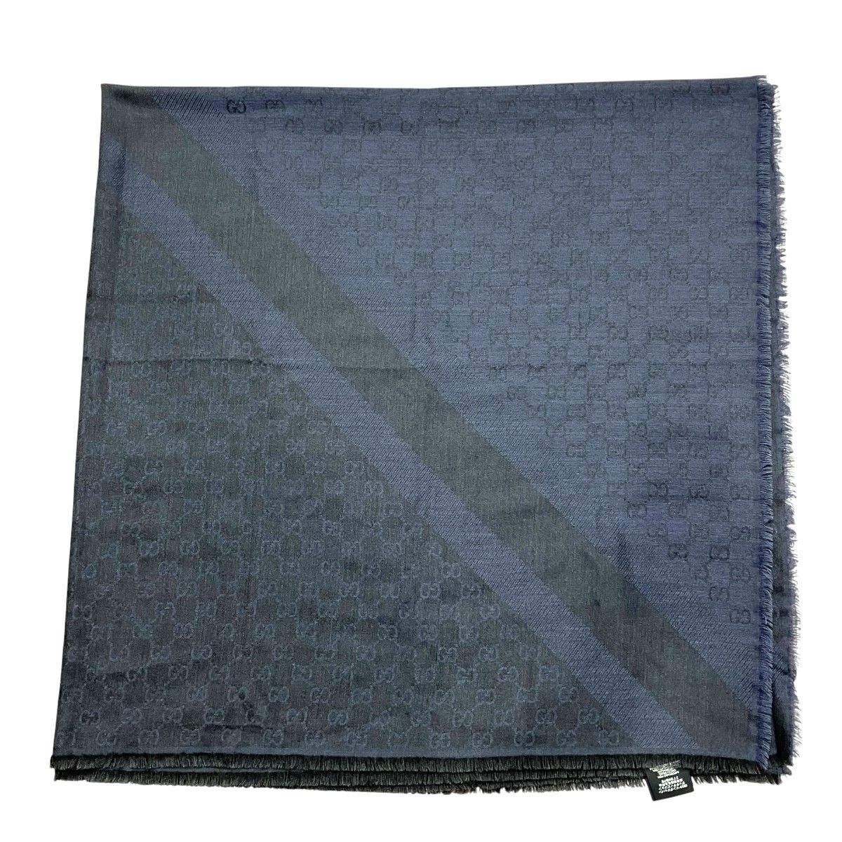 Gucci GG Line Shawl Wool Silk Scarf