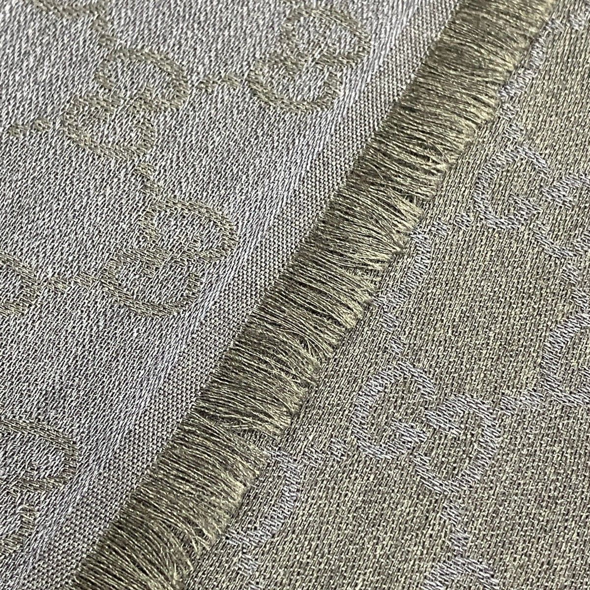 Gucci GG Line Shawl Wool Silk Scarf — view 9
