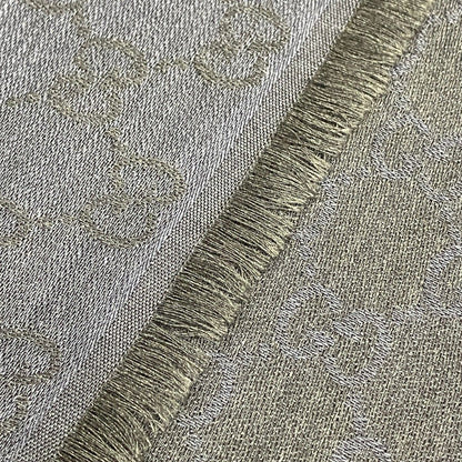 Gucci GG Line Shawl Wool Silk Scarf — view 9