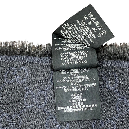 Gucci GG Line Shawl Wool Silk Scarf — view 5