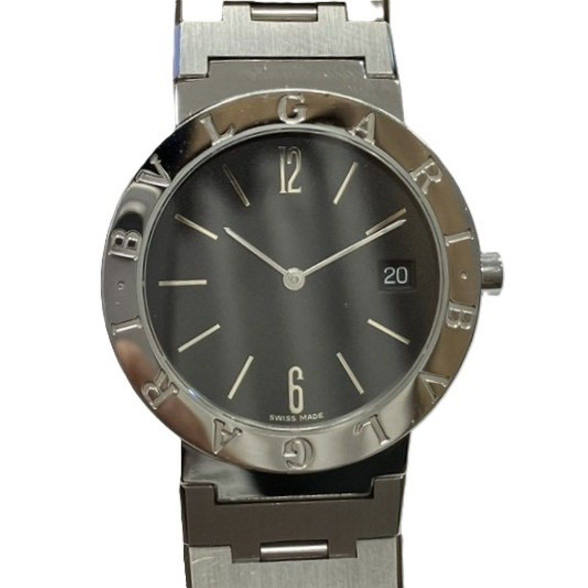 Bvlgari Watch SS Quartz Black Dial