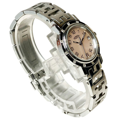 Hermes Cles Watch SS Quartz Pink Shell Dial — view 3