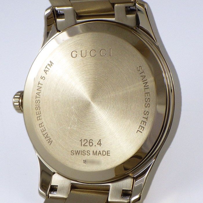 Gucci Watch Timeless 126.4 Gold Dial Date SS — view 4