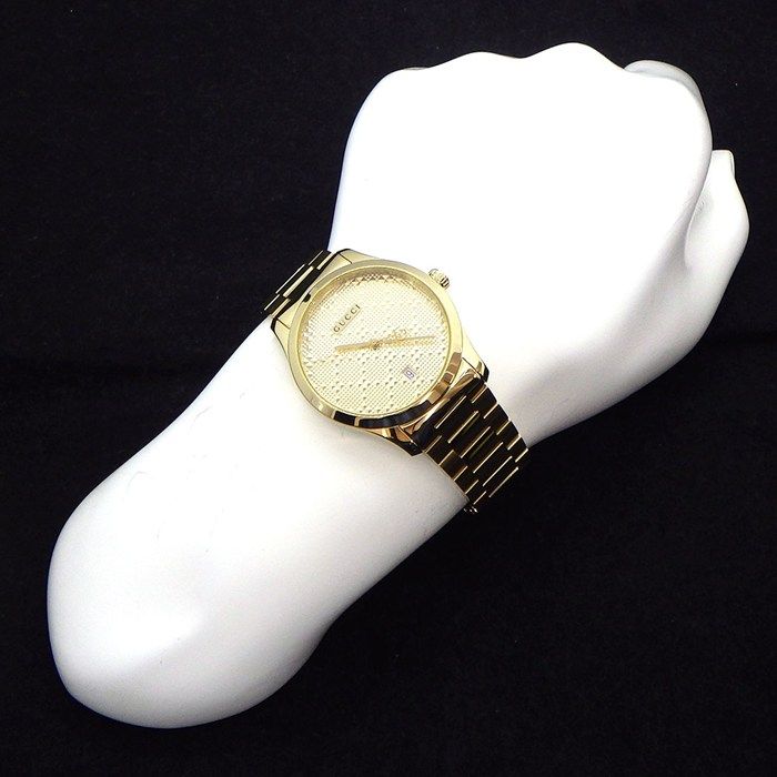 Gucci Watch Timeless 126.4 Gold Dial Date SS — view 8