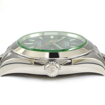 Rolex Watch Milgauss Roulett Luminous Index Hand Sunray Blue Dial Green — view 2