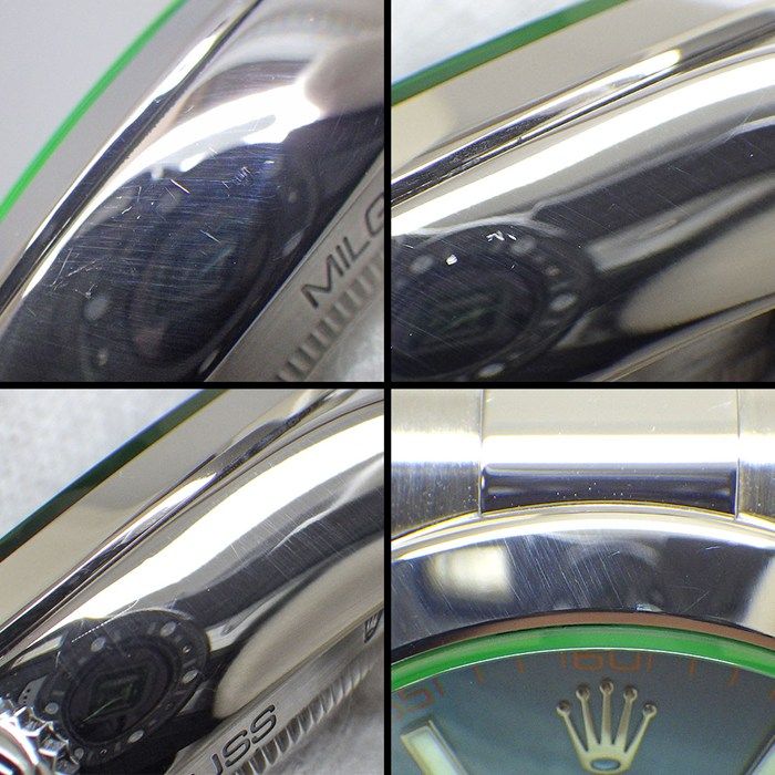 Rolex Watch Milgauss Roulett Luminous Index Hand Sunray Blue Dial Green — view 7
