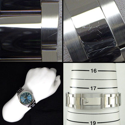 Rolex Watch Milgauss Roulett Luminous Index Hand Sunray Blue Dial Green — view 9