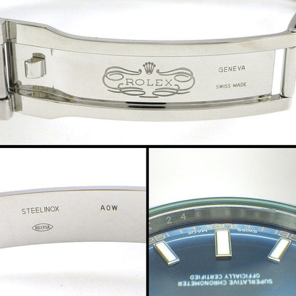 Rolex Watch Milgauss Roulett Luminous Index Hand Sunray Blue Dial Green — view 5