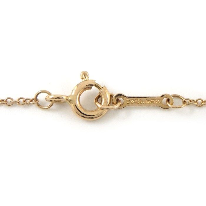 Tiffany & Co Necklace Olive Leaf 1 Point Diamond 18k Pink Gold — view 4
