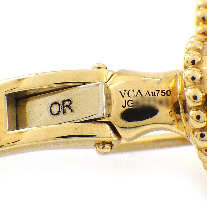 Van Cleef & Arpels Earrings Vintage Alhambra Onyx 18k Yellow Gold — view 3