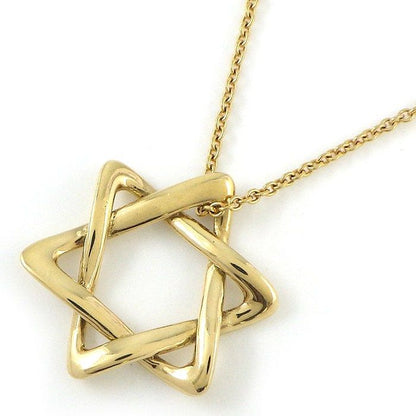 Tiffany & Co Necklace Star of David Hexagram 18k Yellow Gold