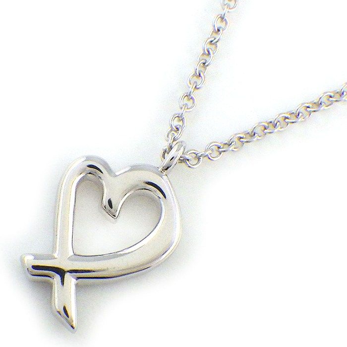 Tiffany & Co Necklace Loving Heart Diamond 18k White Gold — view 2