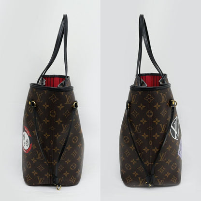Louis Vuitton Monogram Neverfull My LV World Tour Tote Name Brown — view 2