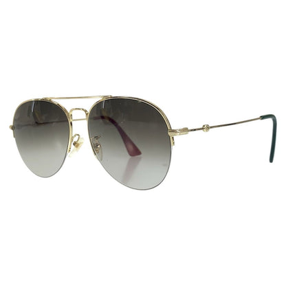 Gucci Gold Gray Metal 007 56 Sunglasses Eyewear