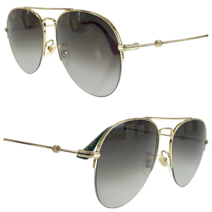 Gucci Gold Gray Metal 007 56 Sunglasses Eyewear — view 4
