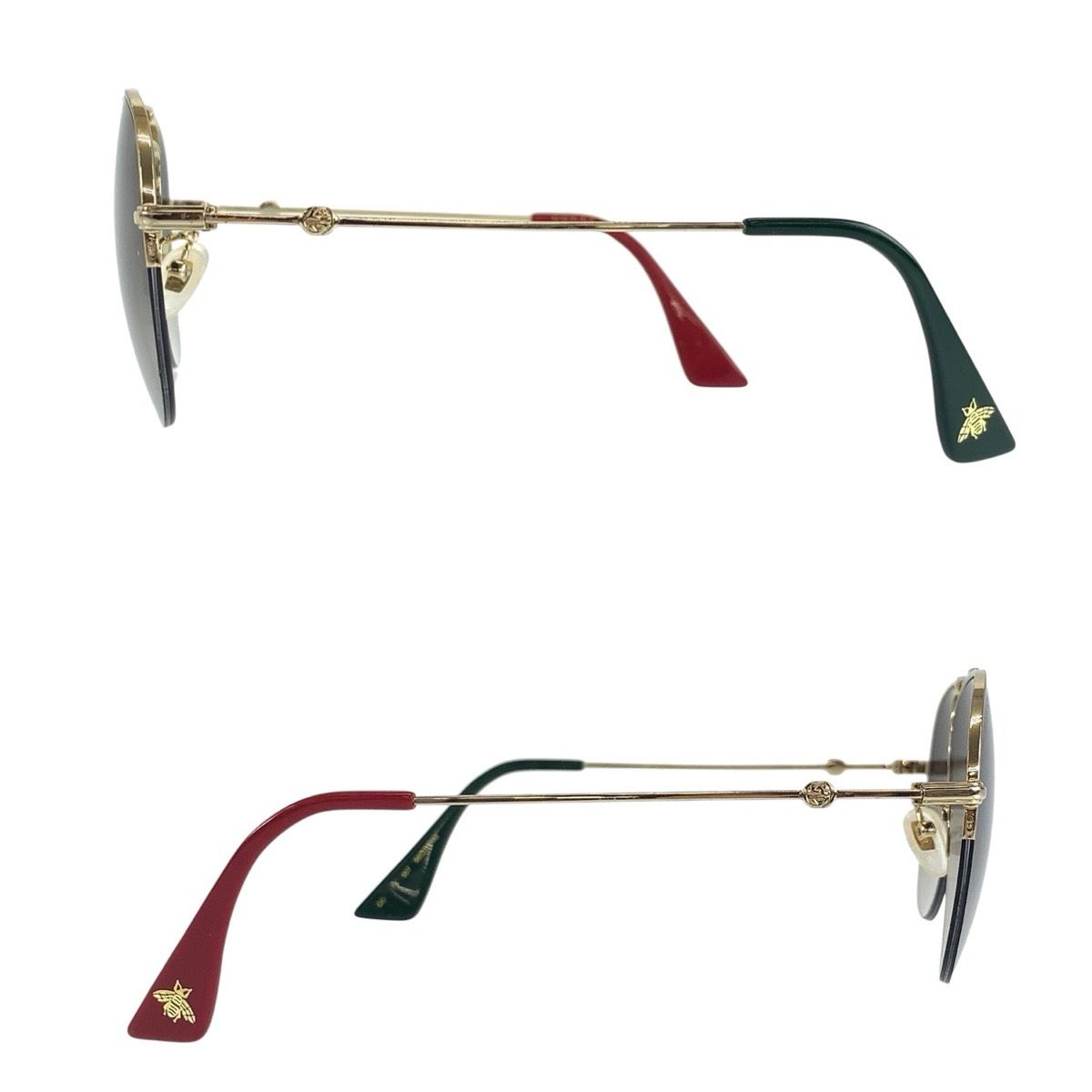 Gucci Gold Gray Metal 007 56 Sunglasses Eyewear — view 5